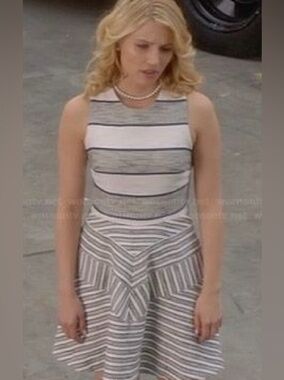 3.1 Phillip Lim Striped Sleeveless Dress in White and Navy Size 4